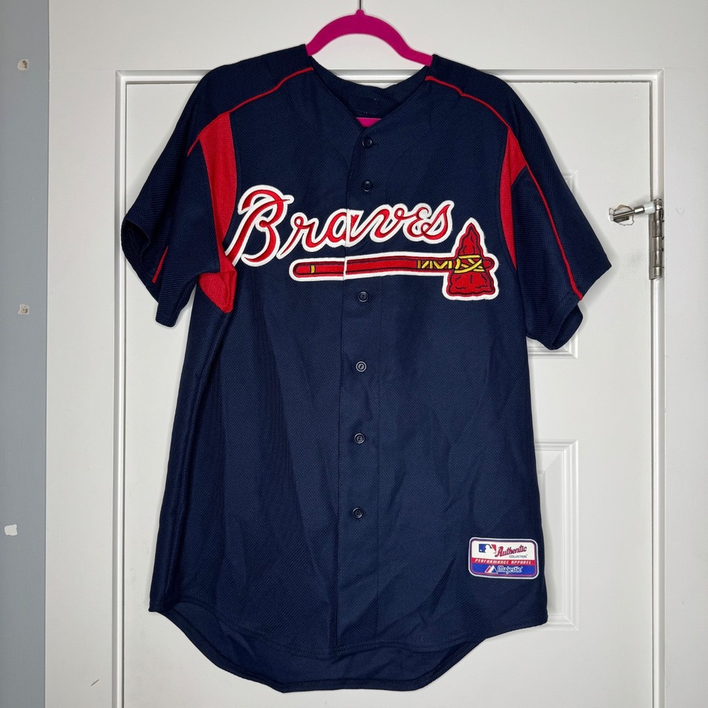 Majestic Atlanta Braves MLB Baseball Jersey Made In USA Vintage 90s Size Medium